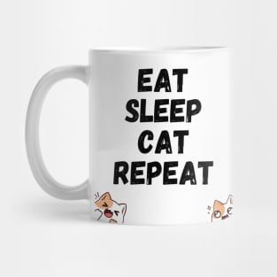 Eat Sleep Cat Repeat Mug